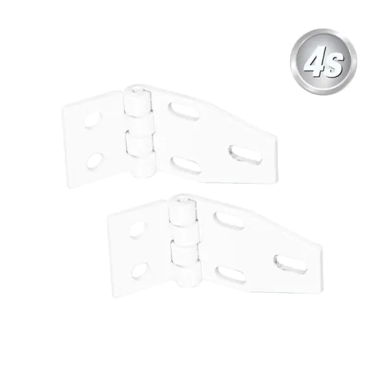 Alu Zauntragprofilhalter Winkel Set beweglich  - Farbe: weiß, Stück: 2