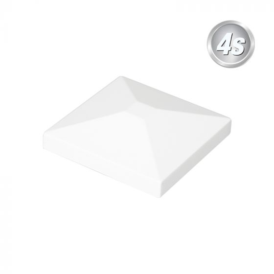 Alu Pfosten Abdeckkappe - Farbe: weiß, Form: Pyramide