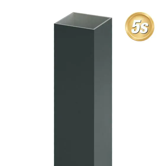 Alu-Pfosten 100 x 100 x 4 mm - Farbe: anthrazit 5S, Länge: 75 cm
