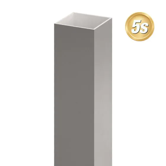 Alu-Pfosten 100 x 100 x 4 mm - Farbe: dunkelgrau 5S, Länge: 75 cm,