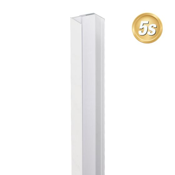 Alu U-Profil 2-teilig - Farbe: grau 5S, Länge: 100 cm