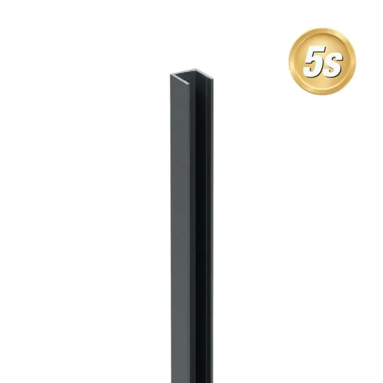 Alu U-Profil - Farbe: anthrazit 5S, Länge: 300 cm