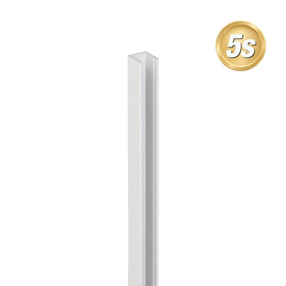 Alu U-Profil - Farbe: grau 5S, Länge: 300 cm