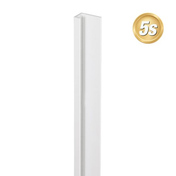 Alu U-Profil stirnseitige Montage für 20 mm Profile, Ausführung: Eck- und Endsteher  - Farbe: grau 5S, Länge: 200 cm