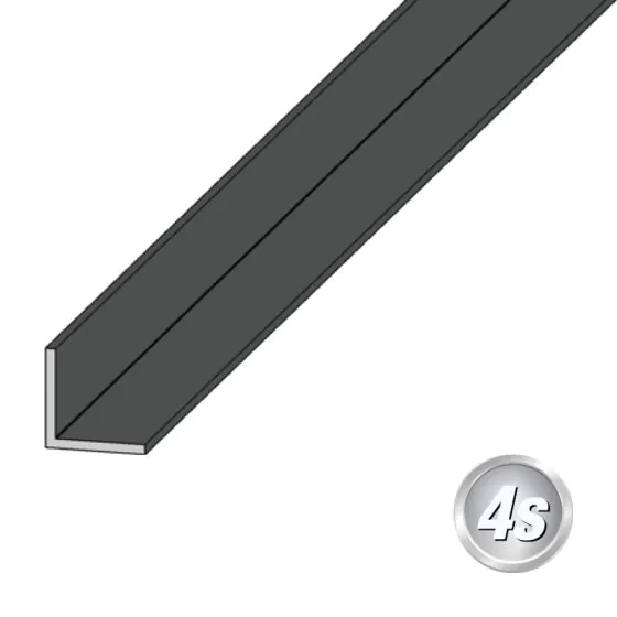 Alu L-Winkel - Abmessungen: 20 x 20 x 2 mm, Farbe: anthrazit