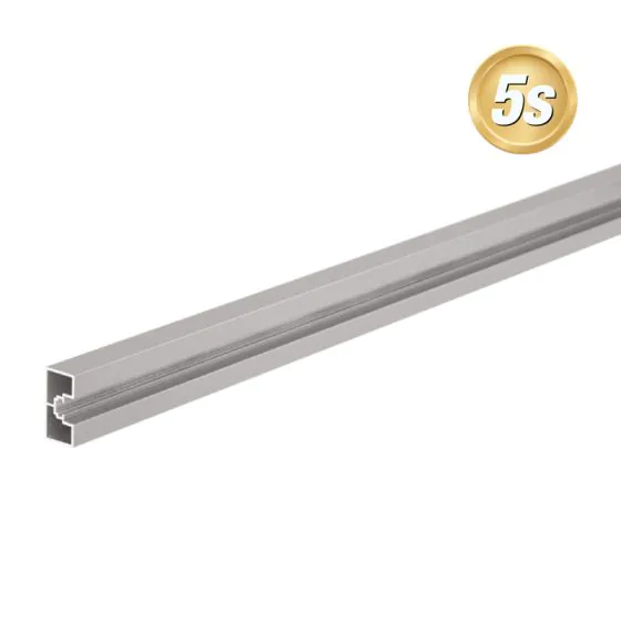 Alu Zauntragprofil 60 x 30 mm - Farbe: dunkelgrau 5S, Länge: 300 cm