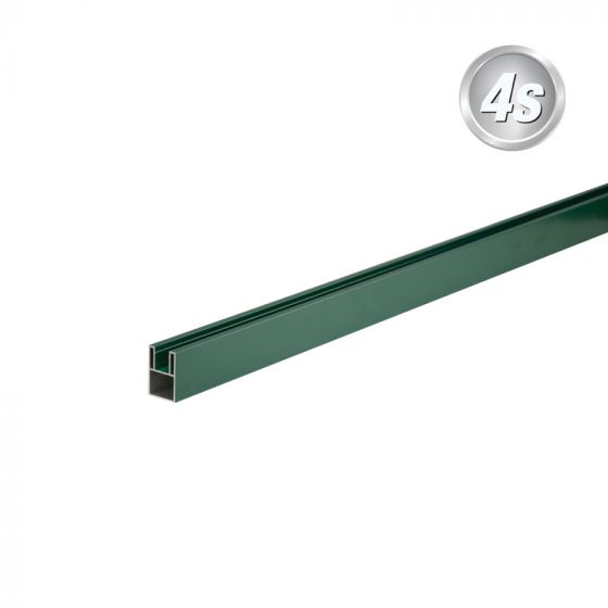 Alu Zauntragprofil 60 x 40 mm - Farbe: grün, Länge: 250 cm