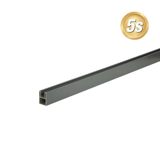 Alu Zauntragprofil 60 x 40 mm - Farbe: anthrazit 5S, Länge: 300 cm