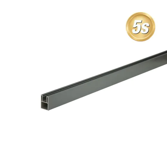 Alu Zauntragprofil 60 x 40 mm - Farbe: anthrazit 5S, Länge: 300 cm