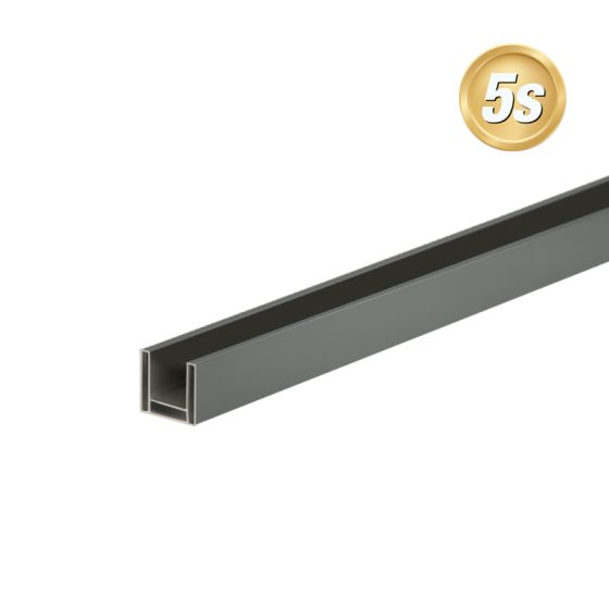 Alu Zauntragprofil 70 x 60 mm - Farbe: anthrazit 5S, Länge: 300 cm