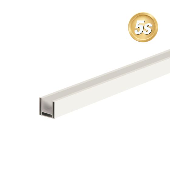 Alu Zauntragprofil 70 x 60 mm - Farbe: grau 5S, Länge: 300 cm