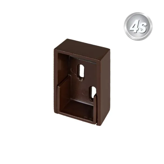 Alu Zauntragprofilhalter Set - Farbe: schokobraun, für Profil: 30 mm
