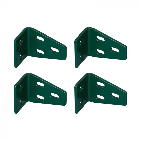 Alu Zauntragprofilhalter Winkel Set starr - Farbe: grün, Stück: 4