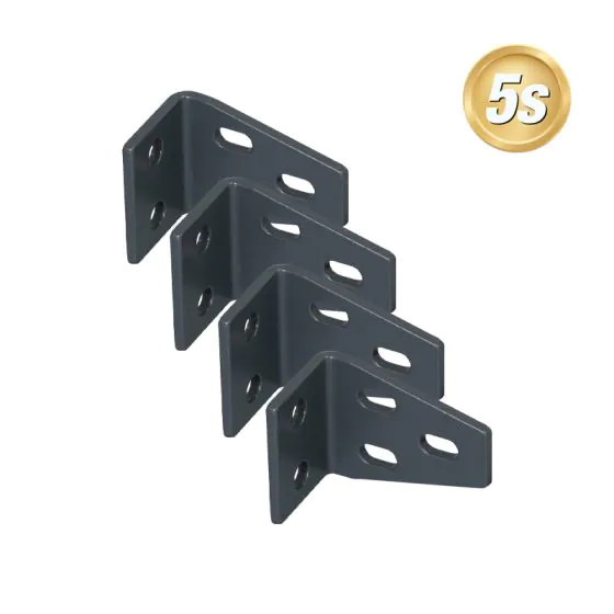Alu Zauntragprofilhalter Winkel Set starr - Farbe: anthrazit 5S, Stück: 4