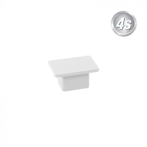 Alu Ornament Abdeckkappe Verona  - Farbe: weiß, Form: flach, Querschnitt: 30 x 20 mm