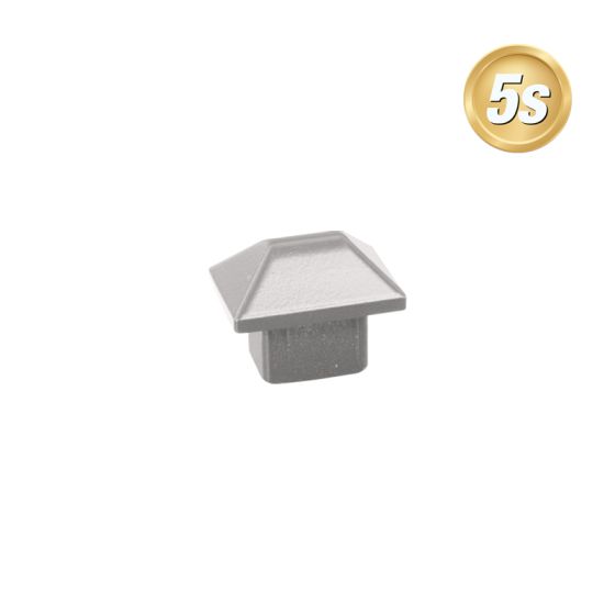 Alu Ornament Abdeckkappe Verona  - Farbe: dunkelgrau 5S, Form: Pyramide, Querschnitt: 30 x 20 mm