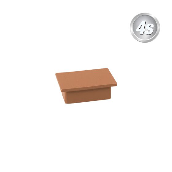 Alu-Ornament Verona Abdeckkappe - Farbe: braun, Form: flach, Querschnitt: 44 x 30 mm