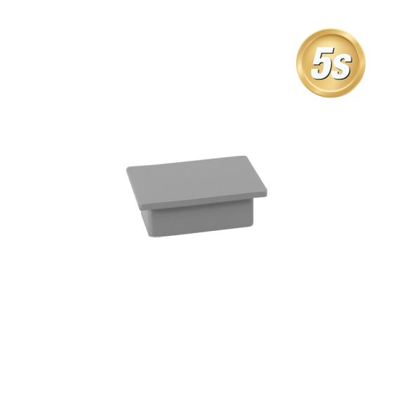 Alu Ornament Abdeckkappe Verona  - Farbe: dunkelgrau 5S, Form: flach, Querschnitt: 44 x 30 mm