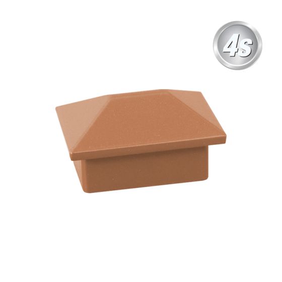 Alu-Ornament Verona Abdeckkappe - Farbe: braun, Form: Pyramide, Querschnitt: 44 x 30 mm