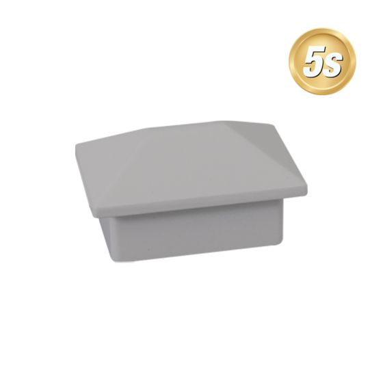 Alu Ornament Abdeckkappe Verona  - Farbe: dunkelgrau 5S, Form: Pyramide, Querschnitt: 44 x 30 mm