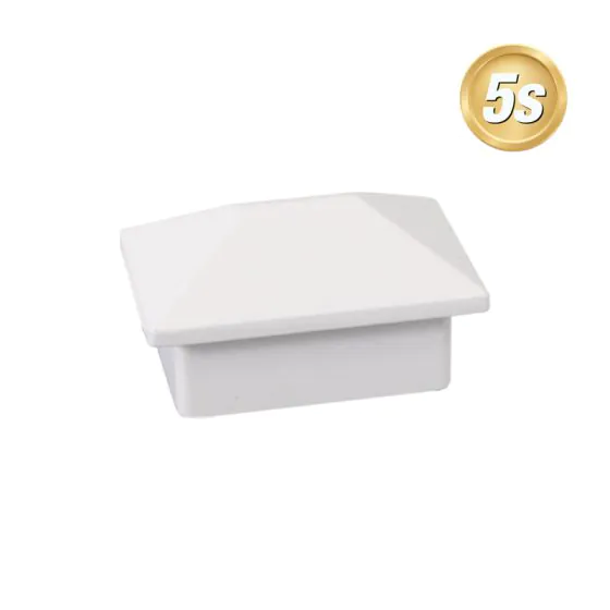 Alu Ornament Abdeckkappe Verona  - Farbe: grau 5S, Form: Pyramide, Querschnitt: 44 x 30 mm
