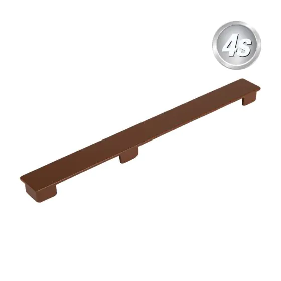 Alu Latten Abdeckkappe flach Norwich - Farbe: braun, für Alu Latten: 200 mm