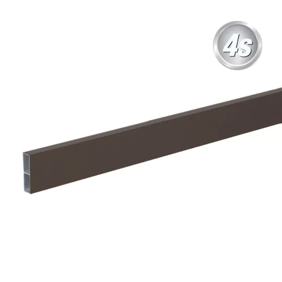 Alu Querlatte 20 x 80 mm - Farbe: schokobraun, Länge: 100 cm, Höhe: 8 cm