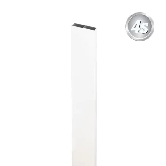 Alu Latte 20 x 80 mm - Farbe: weiß, Länge: 100 cm, Höhe: 8 cm