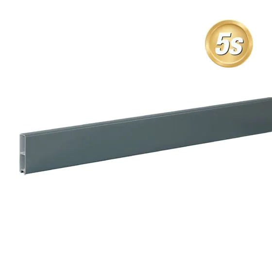 Alu Abschlussprofil 80 x 20 mm - Farbe: anthrazit 5S, Länge: 300 cm