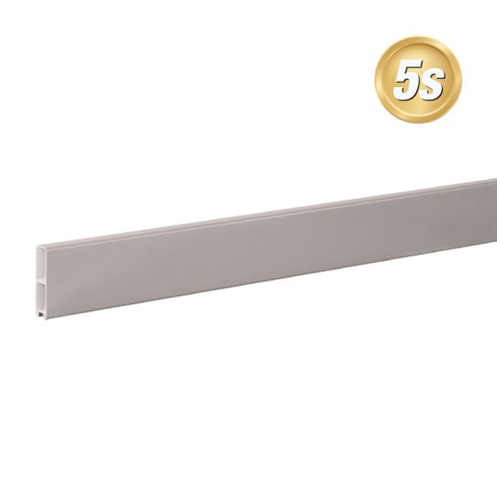 Alu Abschlussprofil 80 x 20 mm  - Farbe: dunkelgrau 5S, Länge: 300 cm