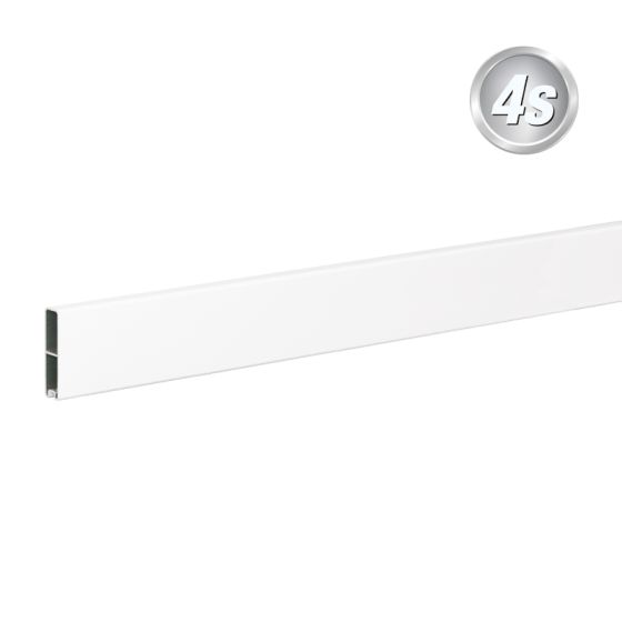 Alu Abschlussprofil 80 x 20 mm  - Farbe: weiß, Länge: 250 cm