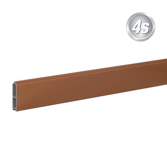 Alu Nut & Federprofil 80 x 20 mm  - Farbe: braun, Länge: 250 cm