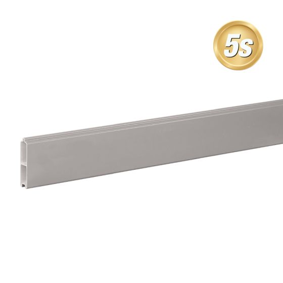 Alu Nut & Federprofil 80 x 20 mm  - Farbe: dunkelgrau 5S, Länge: 250 cm