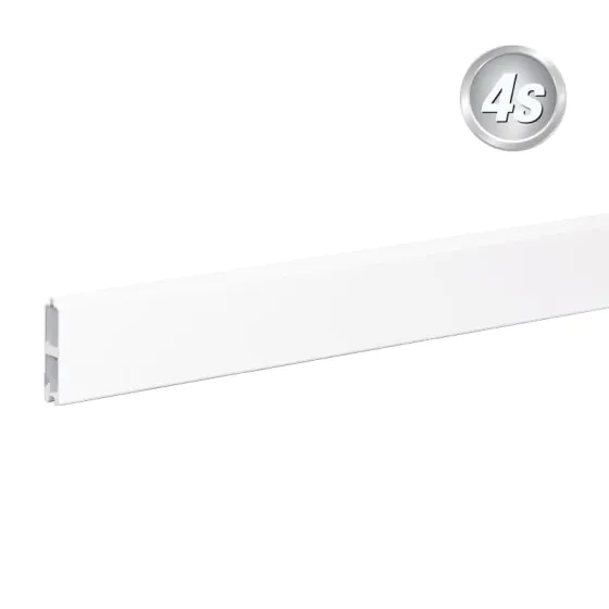 Alu Nut & Federprofil 80 x 20 mm  - Farbe: weiß, Länge: 250 cm