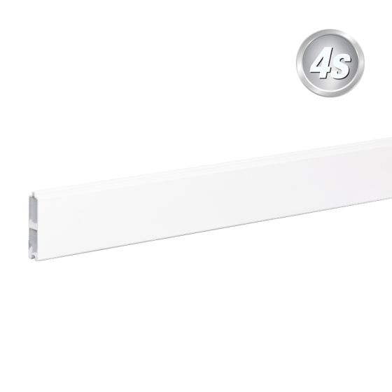 Alu Nut & Federprofil 80 x 20 mm  - Farbe: weiß, Länge: 300 cm