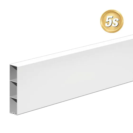 Alu Abschlussprofil 200 x 44 mm  - Farbe: grau 5S, Länge: 247 cm