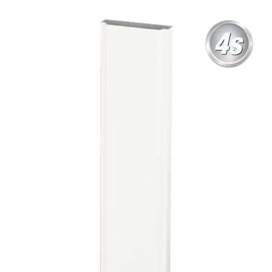 Alu Latte 78 x 20 mm - Farbe: weiß, Länge: 100 cm