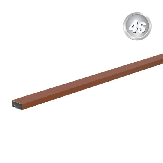 Alu Lamellen Abschlussprofil 44 x 20 mm - Farbe: braun, Länge: 300 cm
