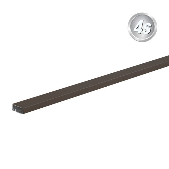Alu Lamellen Abschlussprofil 44 x 20 mm - Farbe: schokobraun, Länge: 300 cm