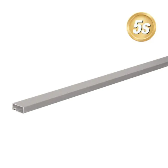 Alu Lamellen Abschlussprofil 44 x 20 mm - Farbe: dunkelgrau 5S, Länge: 300 cm