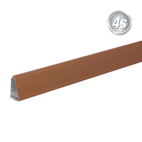Alu Lamellen Profil 44 x 80 mm - Farbe: braun, Länge: 300 cm