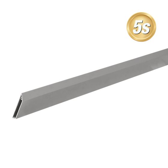 Alu Lamellen Profil 44 mm  - Farbe: dunkelgrau 5S, Länge: 300 cm