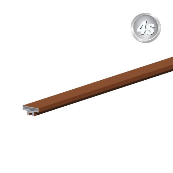 Alu Abschlussprofil 44 x 14 mm - Farbe: braun, Länge: 300 cm
