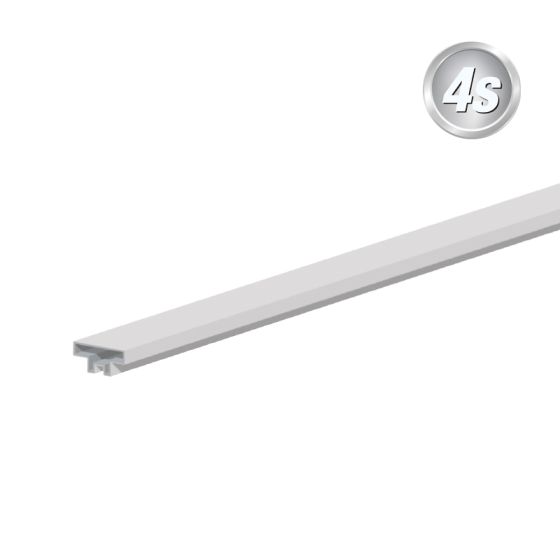 Alu Abschlussprofil 44 x 14 mm - Farbe: grau, Länge: 250 cm