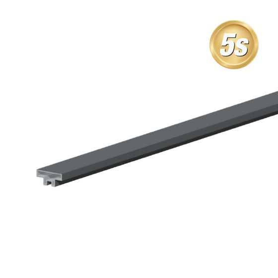 Alu Abschlussprofil 44 x 14 mm - Farbe: anthrazit 5S, Länge: 250 cm