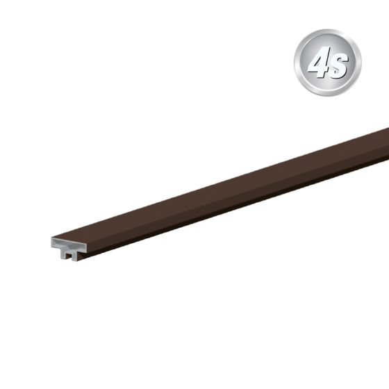 Alu Abschlussprofil 44 x 14 mm - Farbe: schokobraun, Länge: 250 cm