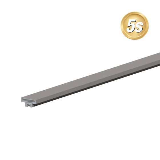 Alu Abschlussprofil 44 x 14 mm - Farbe: dunkelgrau 5S, Länge: 250 cm