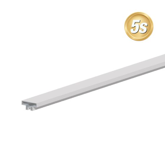 Alu Abschlussprofil 44 x 14 mm - Farbe: grau 5S, Länge: 250 cm