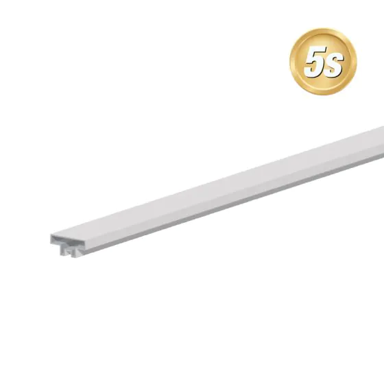 Alu Abschlussprofil 44 x 14 mm - Farbe: grau 5S, Länge: 300 cm