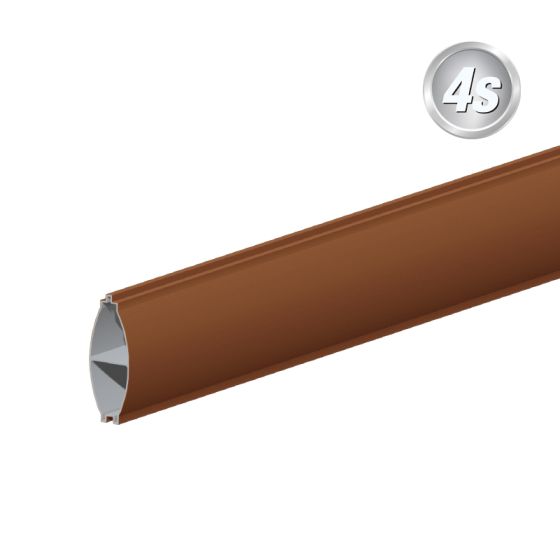 Alu Querlattenprofil 44 x 120 mm - Farbe: braun, Länge: 300 cm, Höhe: 12 cm